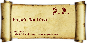 Hajdú Marióra névjegykártya
